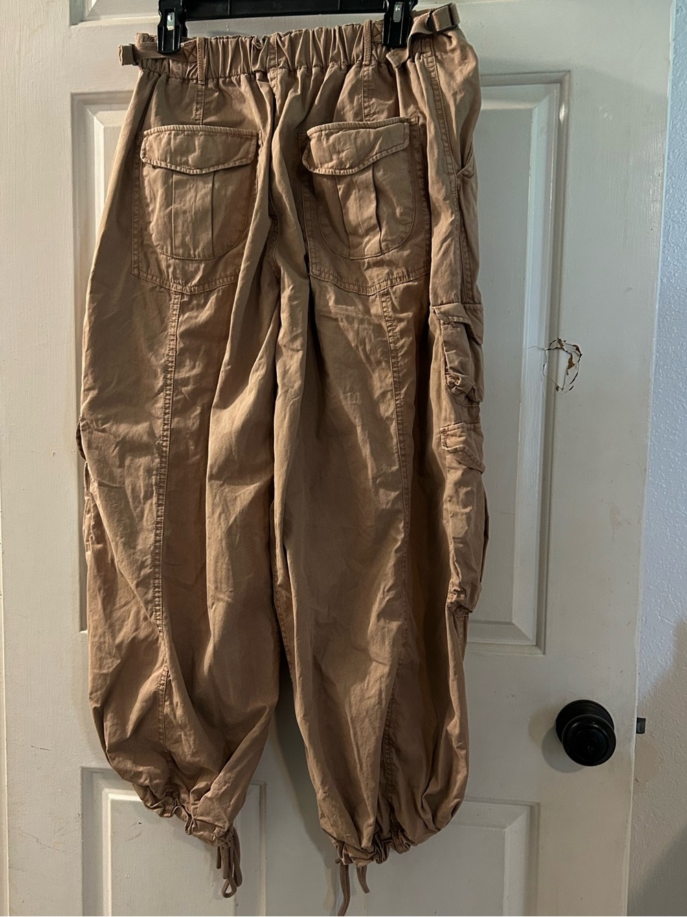Free People Tan Cargo Harem Pants - Picture 3 of 4